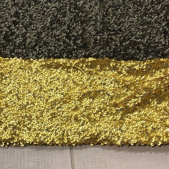 DownEast stretch pine and gold sequin skirt NWT, M - Picture 3 of 3
